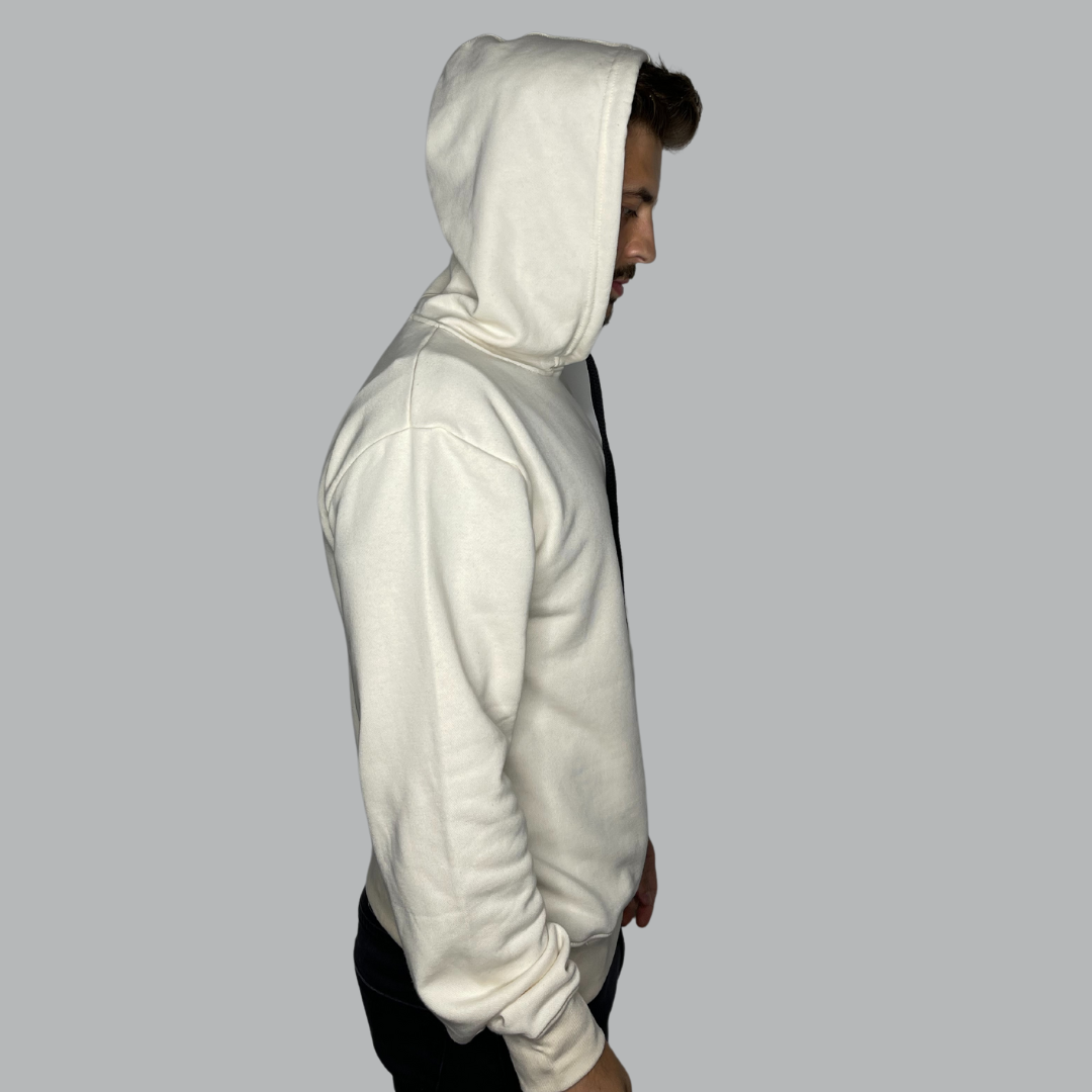 Unisex OFF White Organic Hoodie – Zulueta Apparel